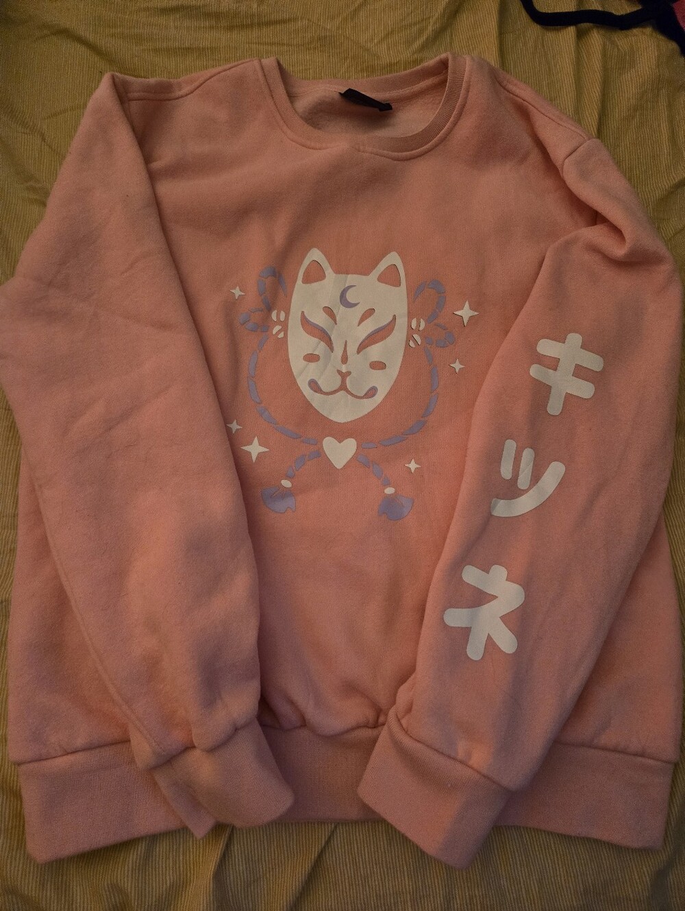 Celestial Fox Pink Fox Mask Sweatshirt